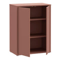 Alice Springs Tall 2 Door Cupboard with Push-to-Open Doors in Terracotta - image 4