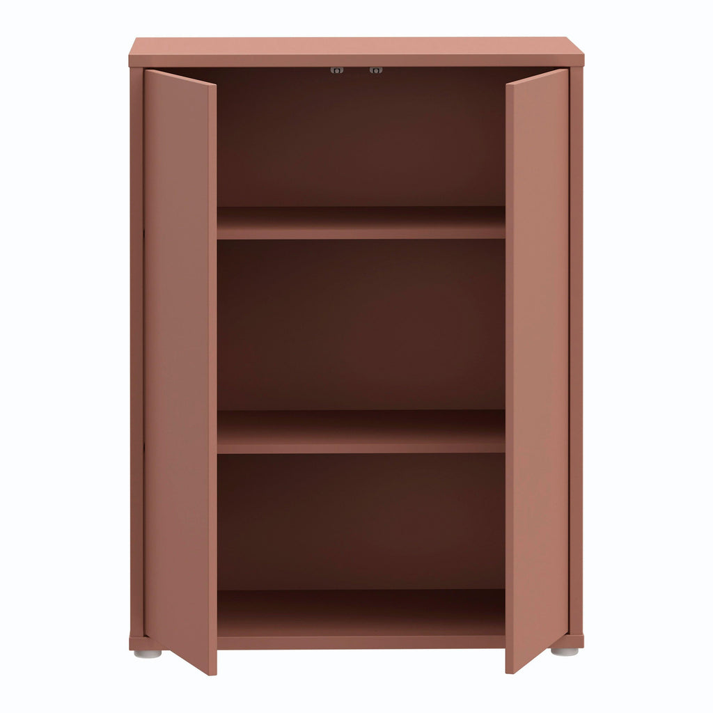 Alice Springs Tall 2 Door Cupboard with Push-to-Open Doors in Terracotta - image 5