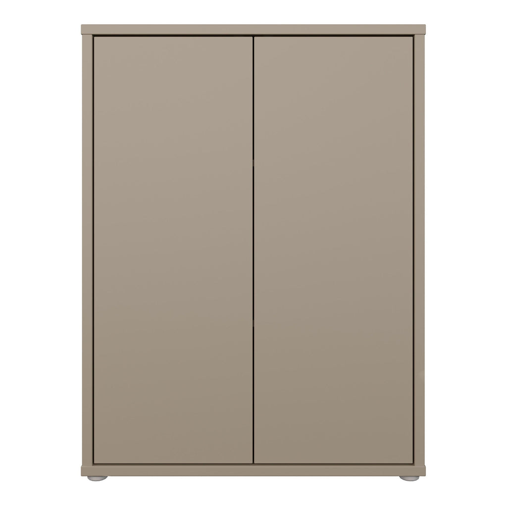 Alice Springs Tall 2 Door Cupboard with Push-to-Open Doors in Taupe - image 2