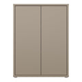 Alice Springs Tall 2 Door Cupboard with Push-to-Open Doors in Taupe - image 2