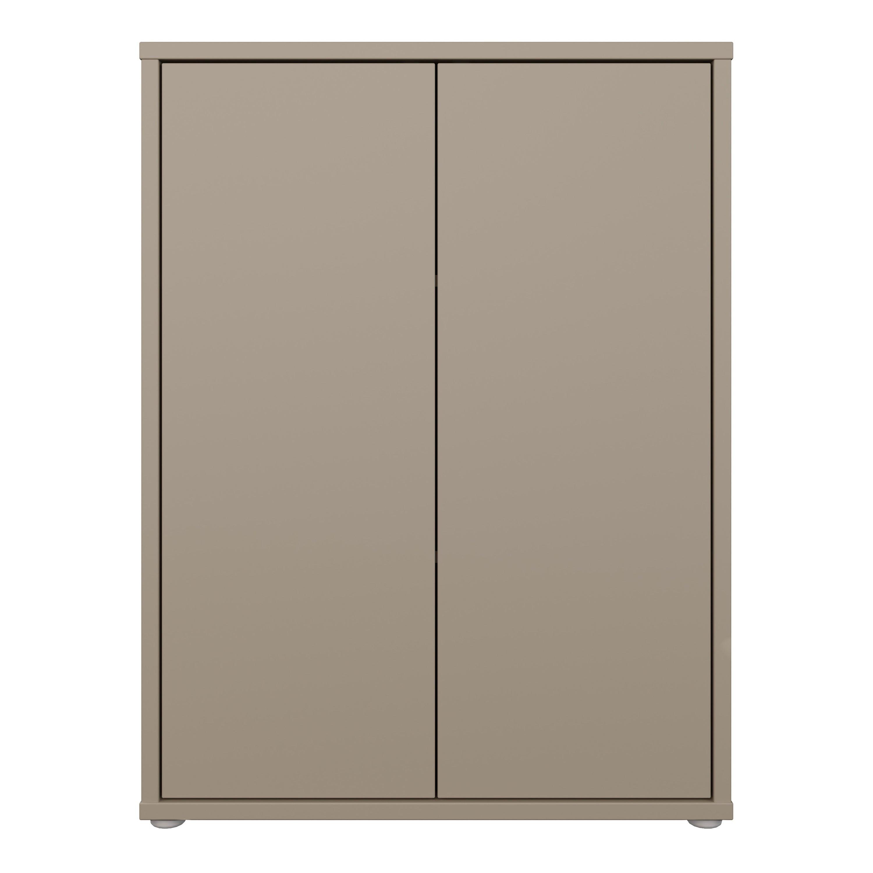 Alice Springs Tall 2 Door Cupboard with Push-to-Open Doors in Taupe - image 2