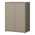 Alice Springs Tall 2 Door Cupboard with Push-to-Open Doors in Taupe - image 3