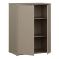 Alice Springs Tall 2 Door Cupboard with Push-to-Open Doors in Taupe - image 4