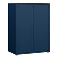 Alice Springs Tall 2 Door Cupboard with Push-to-Open Doors in Night Blue