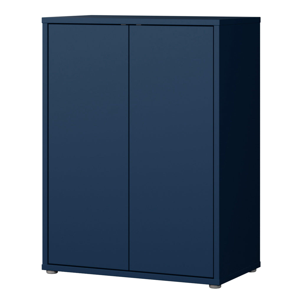 Alice Springs Tall 2 Door Cupboard with Push-to-Open Doors in Night Blue - image 3
