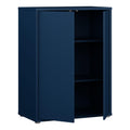 Alice Springs Tall 2 Door Cupboard with Push-to-Open Doors in Night Blue - image 4