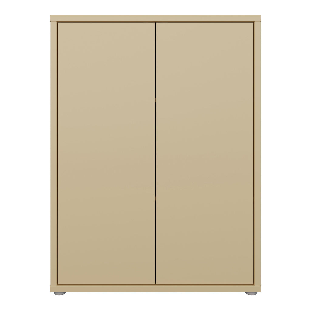 Alice Springs Tall 2 Door Cupboard with Push-to-Open Doors in Butter Yellow - image 2