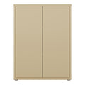 Alice Springs Tall 2 Door Cupboard with Push-to-Open Doors in Butter Yellow - image 2