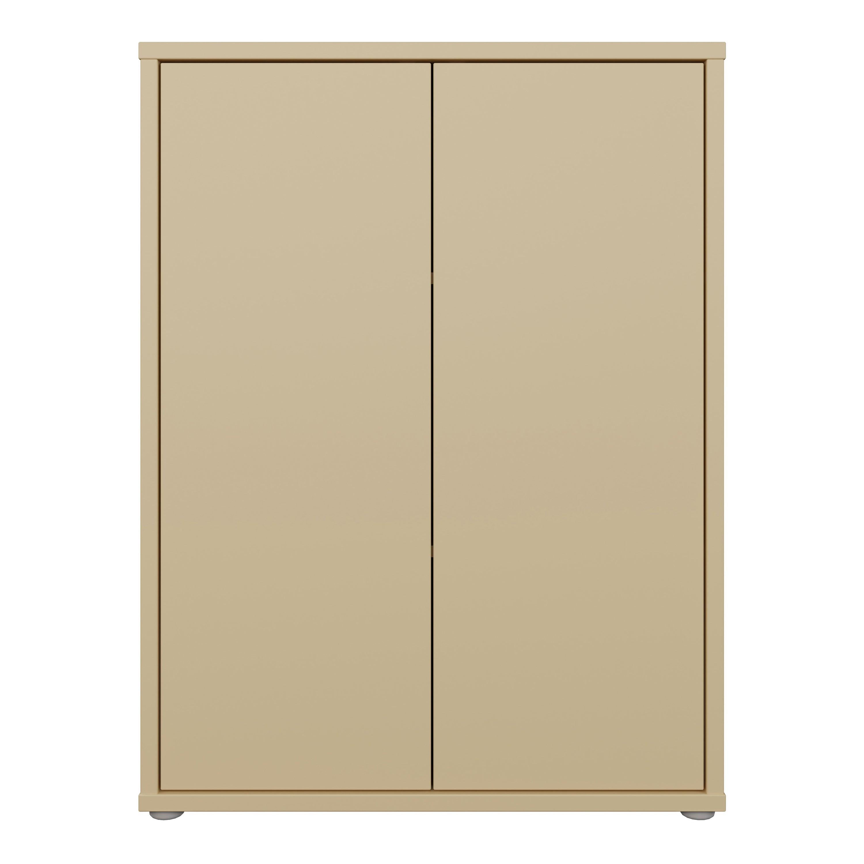 Alice Springs Tall 2 Door Cupboard with Push-to-Open Doors in Butter Yellow - image 2