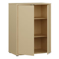 Alice Springs Tall 2 Door Cupboard with Push-to-Open Doors in Butter Yellow - image 4
