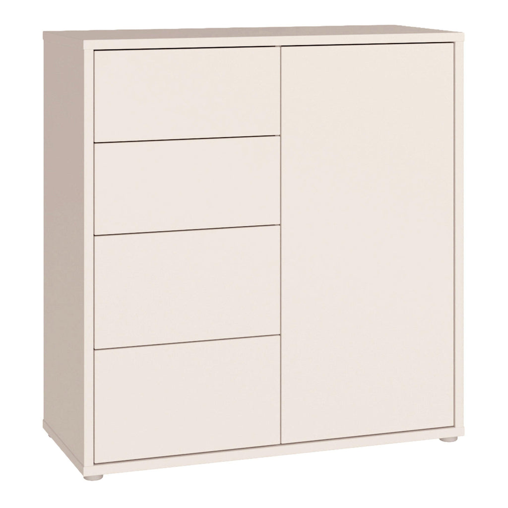 Alice Springs Storage Unit with 4 Drawers & 1 Door with Push-to-Open in Sand