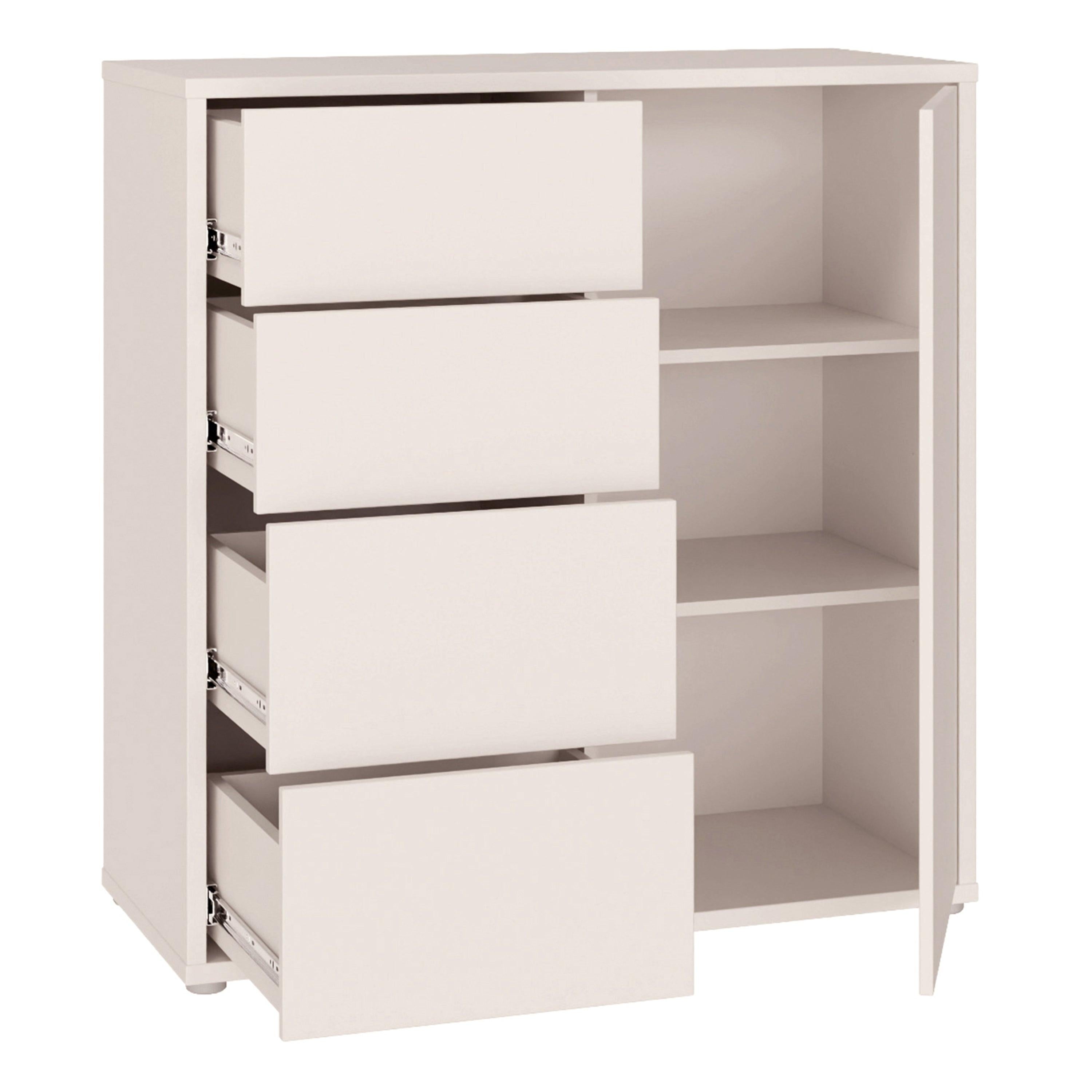 Alice Springs Storage Unit with 4 Drawers & 1 Door with Push-to-Open in Sand - image 4
