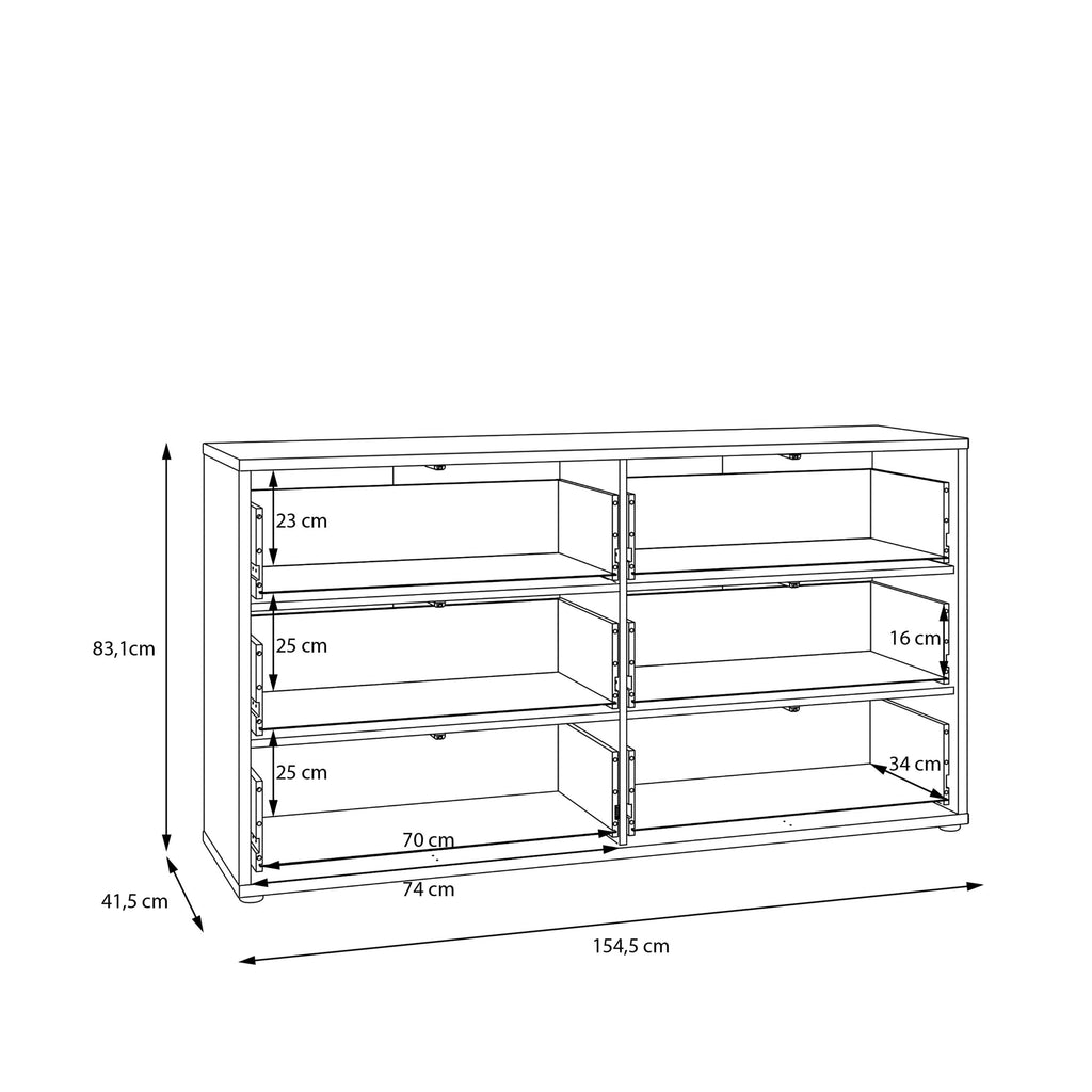 Alice Springs 6 Drawer Wide Chest with Push-to-Open Drawers in Sand - image 8