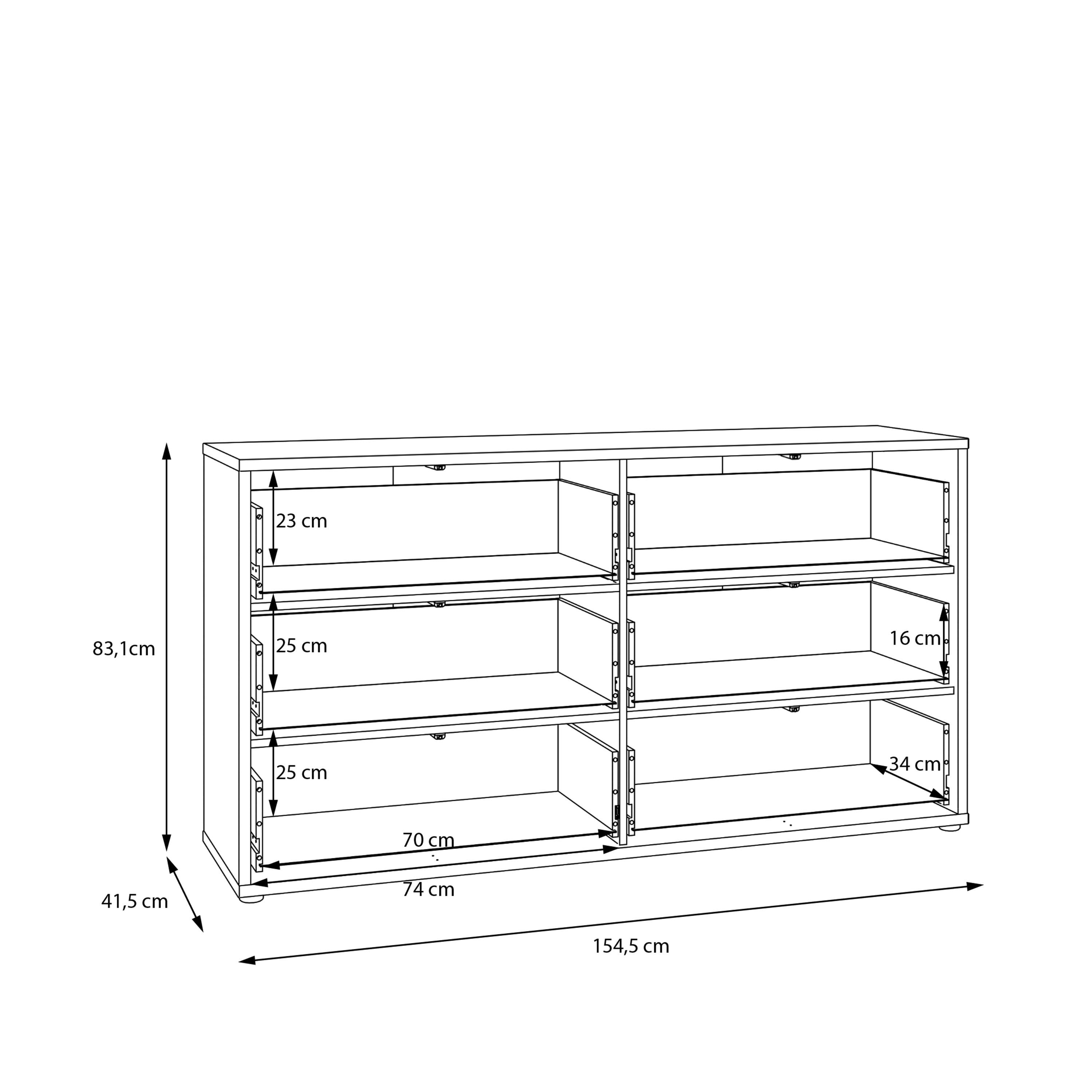 Alice Springs 6 Drawer Wide Chest with Push-to-Open Drawers in Sand - image 8
