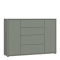 Alice Springs Wide Sideboard with 4 Drawers & 2 Doors with Push-to-Open in Sage Green