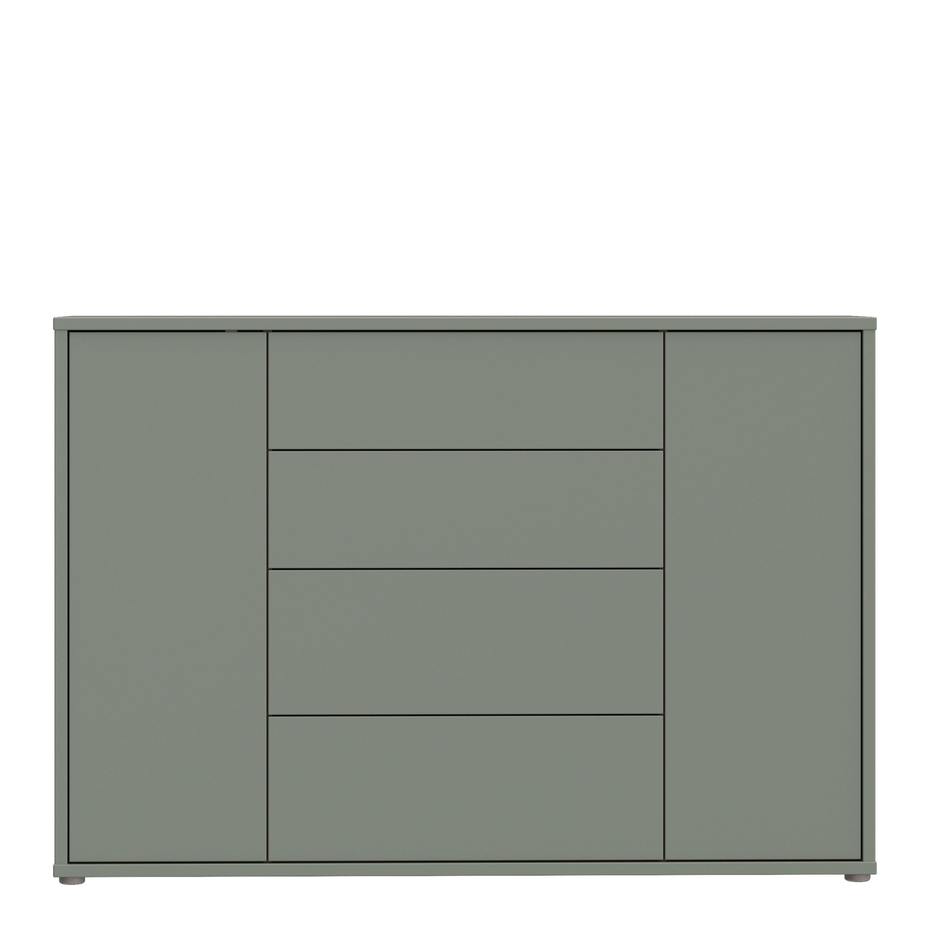 Alice Springs Wide Sideboard with 4 Drawers & 2 Doors with Push-to-Open in Sage Green - image 2