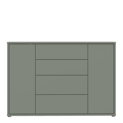 Alice Springs Wide Sideboard with 4 Drawers & 2 Doors with Push-to-Open in Sage Green - image 2