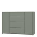 Alice Springs Wide Sideboard with 4 Drawers & 2 Doors with Push-to-Open in Sage Green - image 3