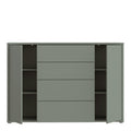 Alice Springs Wide Sideboard with 4 Drawers & 2 Doors with Push-to-Open in Sage Green - image 5
