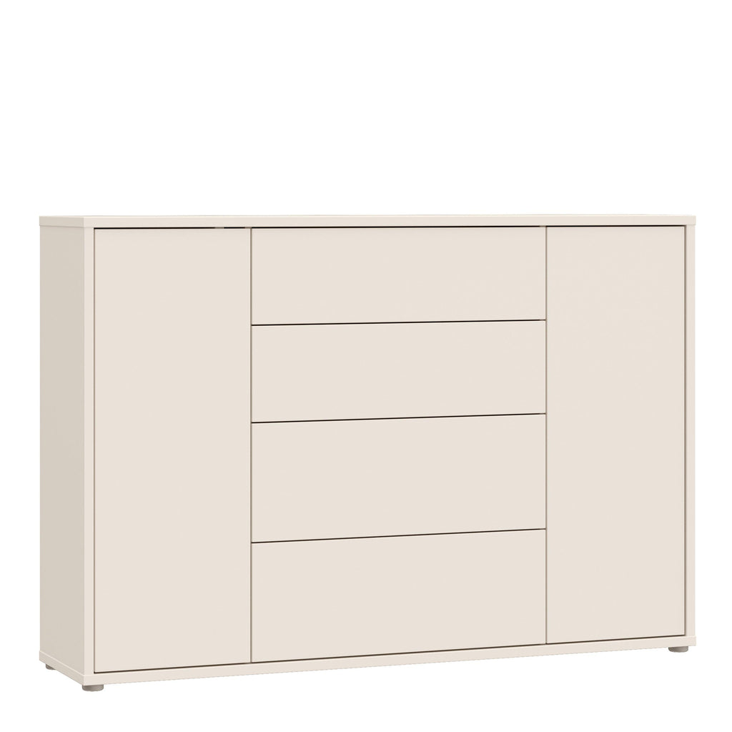 Alice Springs Wide Sideboard with 4 Drawers & 2 Doors with Push-to-Open in Sand
