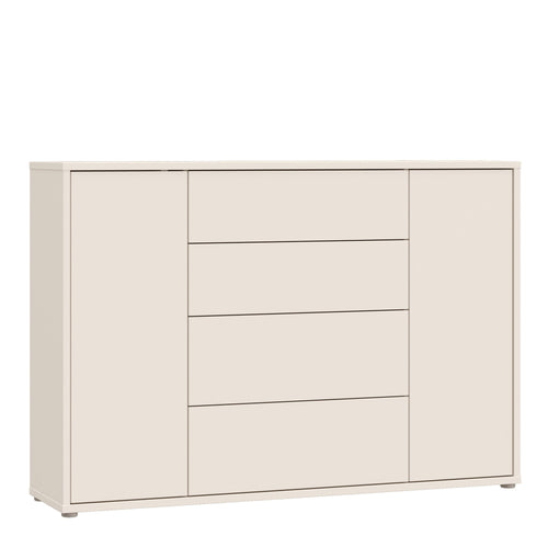 Alice Springs Wide Sideboard with 4 Drawers & 2 Doors with Push-to-Open in Sand