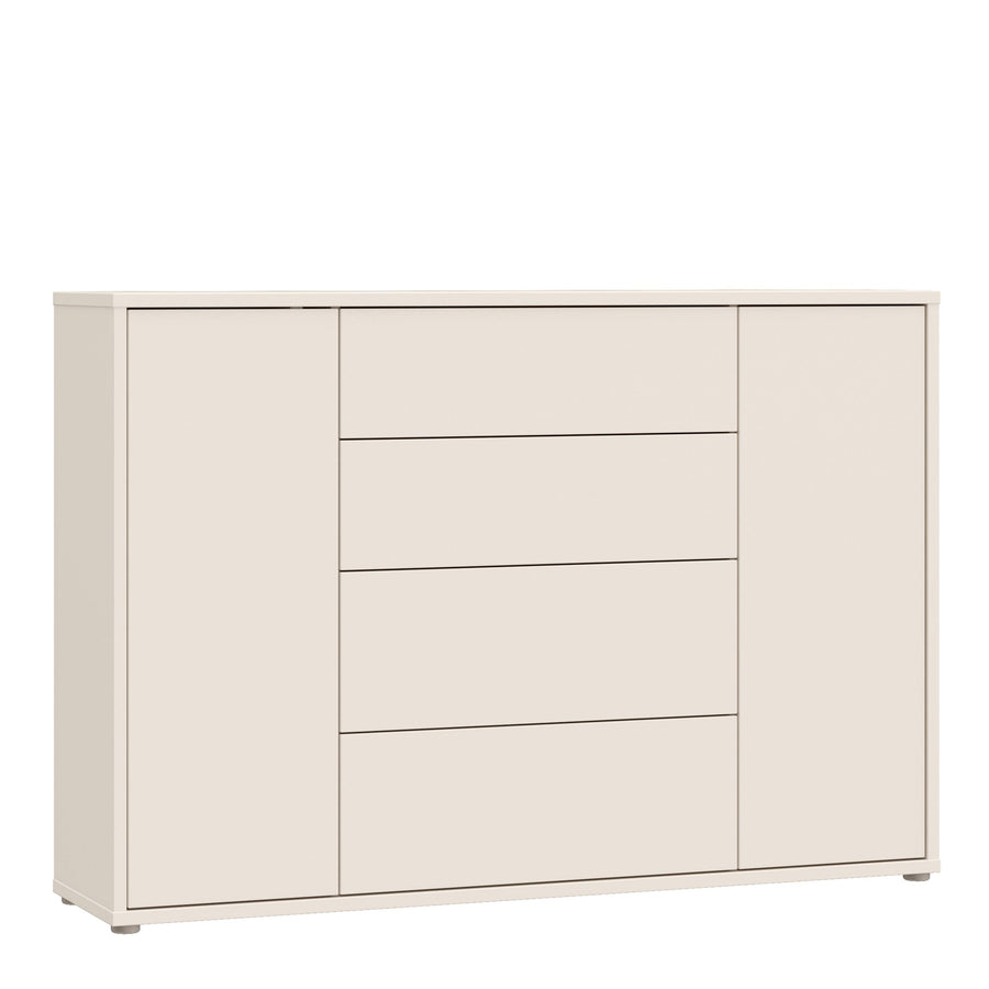 Alice Springs Wide Sideboard with 4 Drawers & 2 Doors with Push-to-Open in Sand