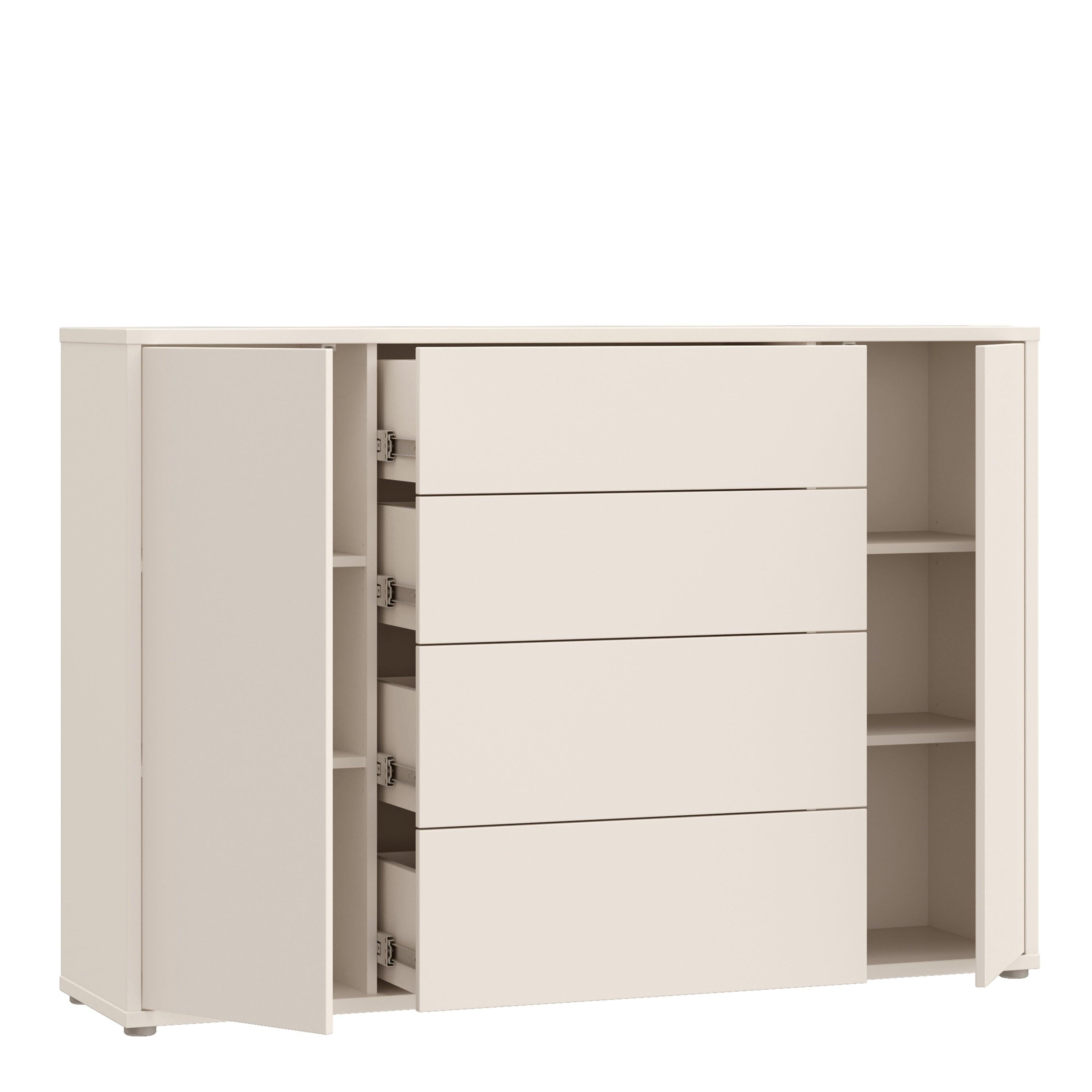 Alice Springs Wide Sideboard with 4 Drawers & 2 Doors with Push-to-Open in Sand - image 4