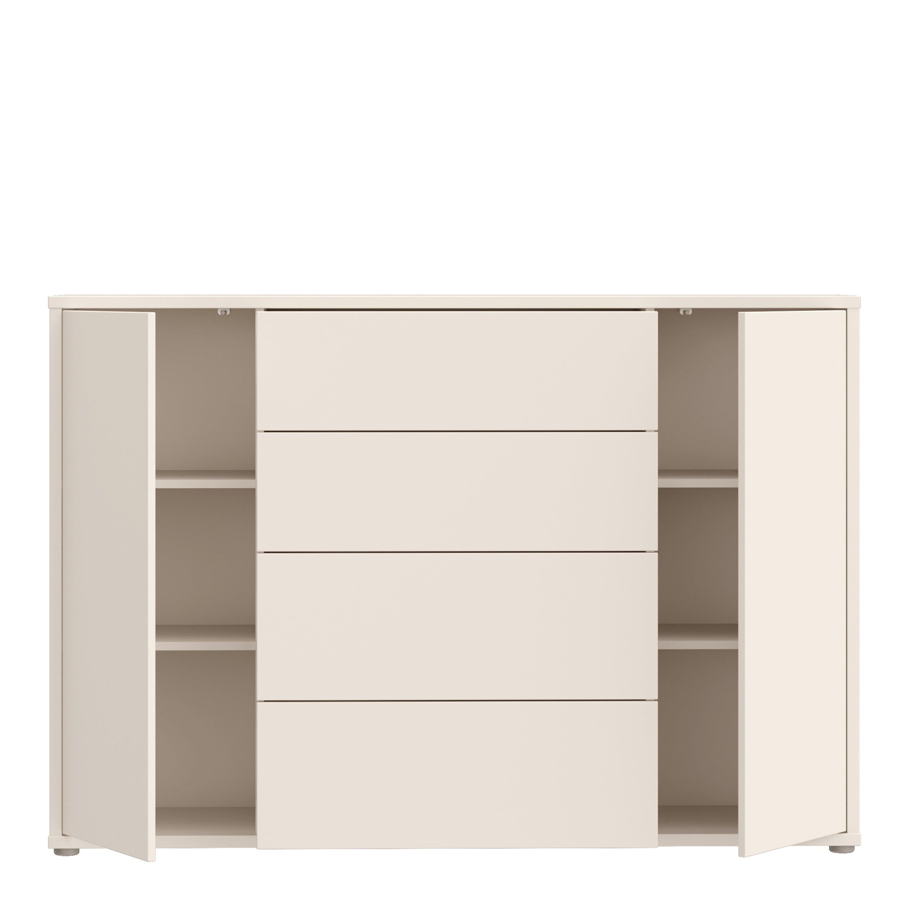 Alice Springs Wide Sideboard with 4 Drawers & 2 Doors with Push-to-Open in Sand - image 5