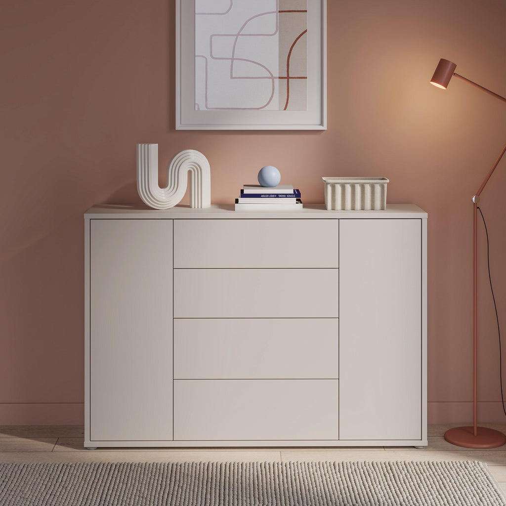 Alice Springs Wide Sideboard with 4 Drawers & 2 Doors with Push-to-Open in Sand - image 6