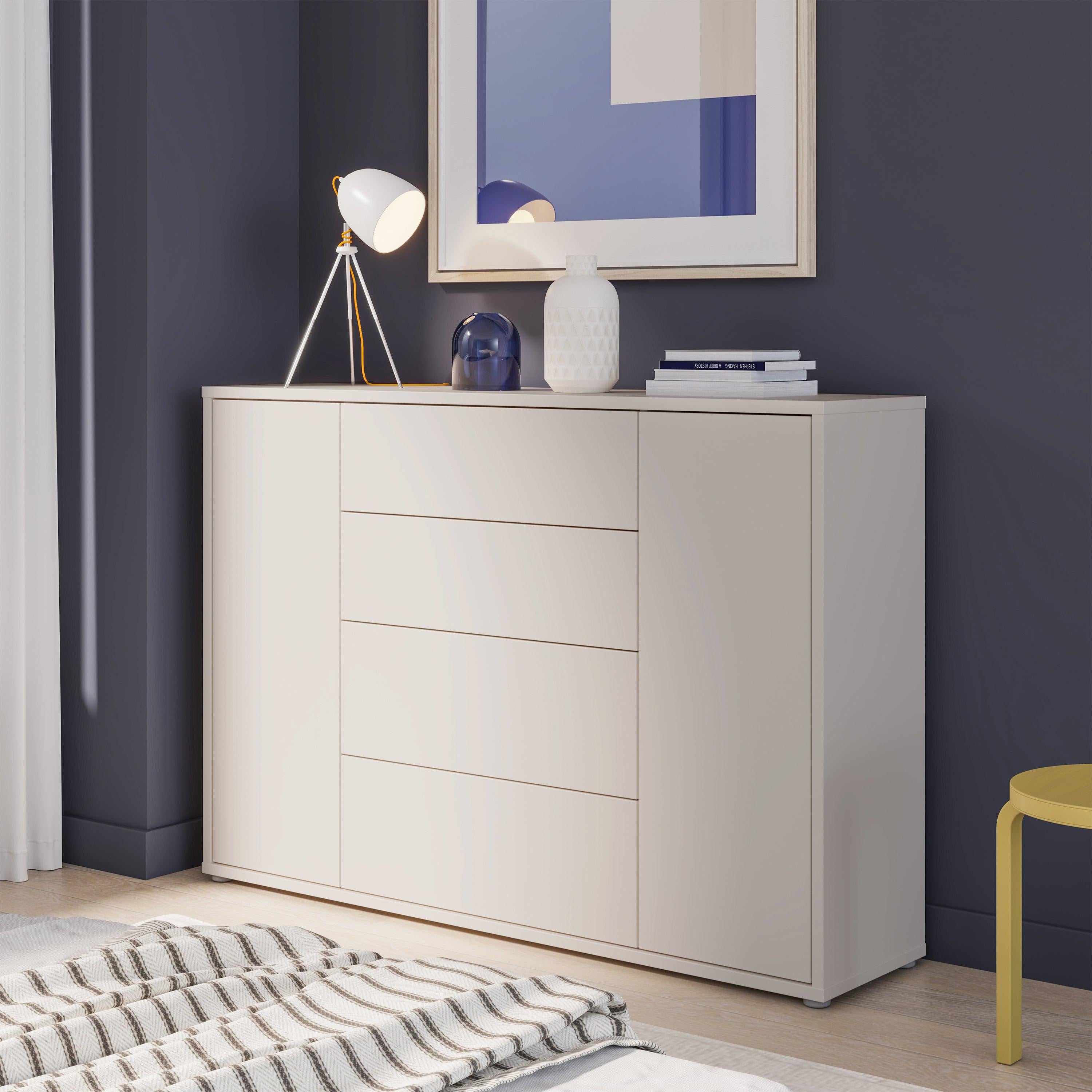 Alice Springs Wide Sideboard with 4 Drawers & 2 Doors with Push-to-Open in Sand - image 8