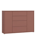 Alice Springs Wide Sideboard with 4 Drawers & 2 Doors with Push-to-Open in Terracotta