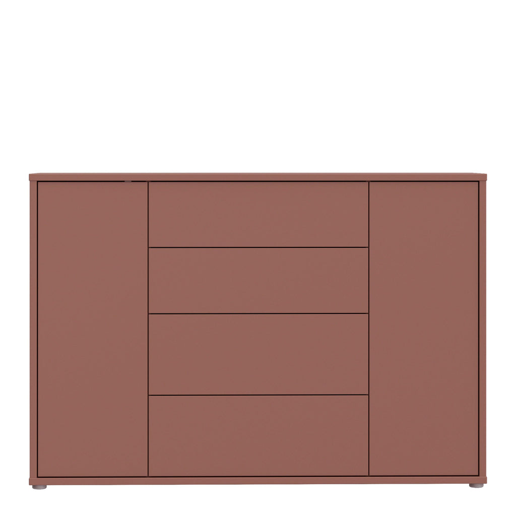 Alice Springs Wide Sideboard with 4 Drawers & 2 Doors with Push-to-Open in Terracotta - image 2