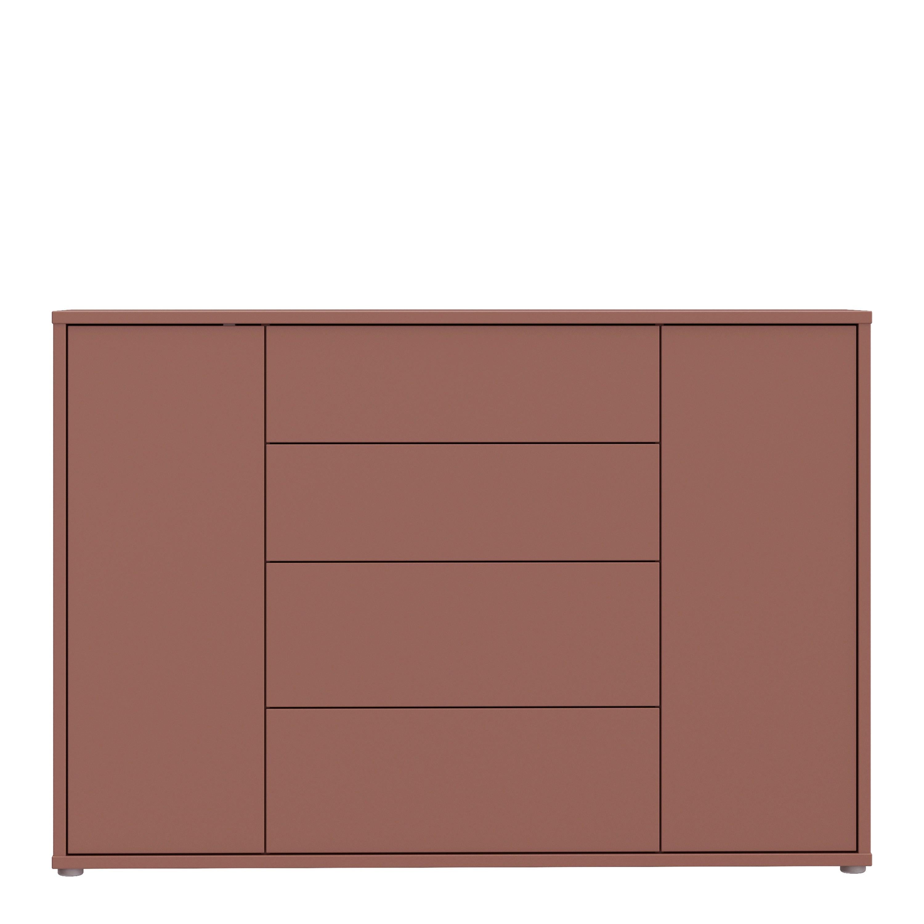 Alice Springs Wide Sideboard with 4 Drawers & 2 Doors with Push-to-Open in Terracotta - image 2
