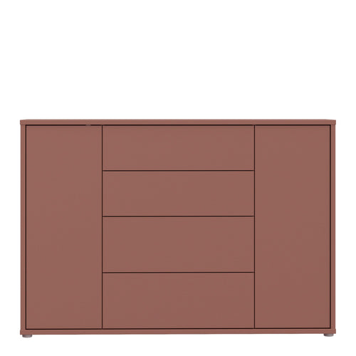 Alice Springs Wide Sideboard with 4 Drawers & 2 Doors with Push-to-Open in Terracotta - image 2