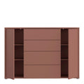 Alice Springs Wide Sideboard with 4 Drawers & 2 Doors with Push-to-Open in Terracotta - image 5