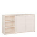 Alice Springs Sideboard with Open Shelving & Push-to-Open Doors in Sand