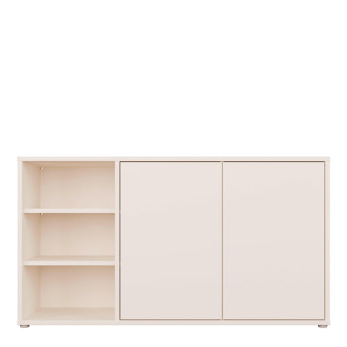 Alice Springs Sideboard with Open Shelving & Push-to-Open Doors in Sand - image 2