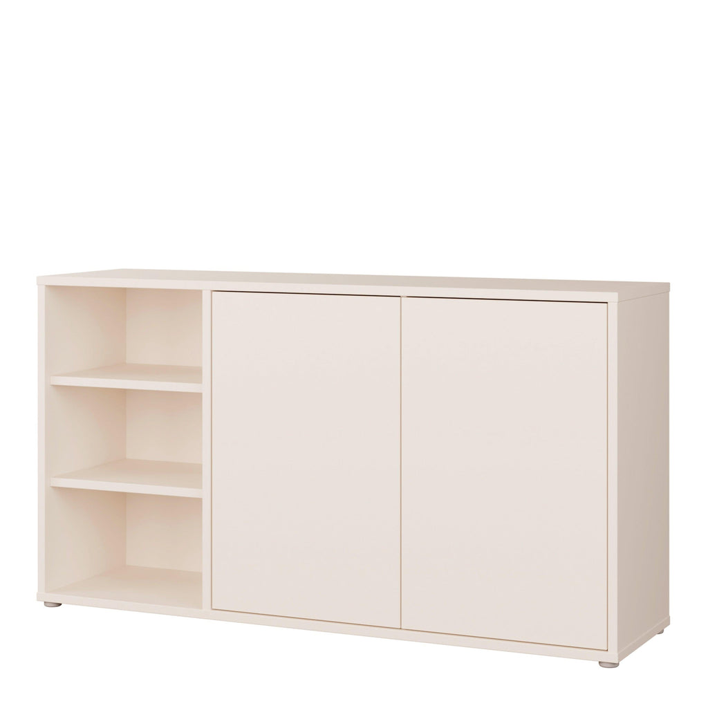 Alice Springs Sideboard with Open Shelving & Push-to-Open Doors in Sand - image 3