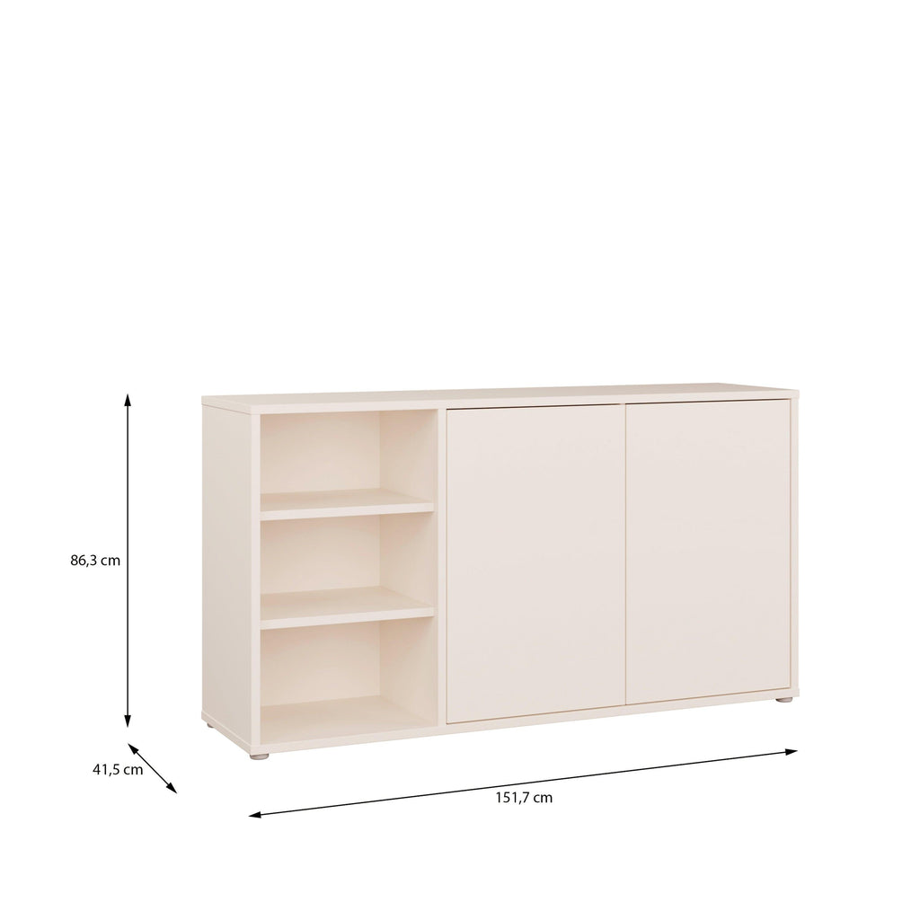 Alice Springs Sideboard with Open Shelving & Push-to-Open Doors in Sand - image 7