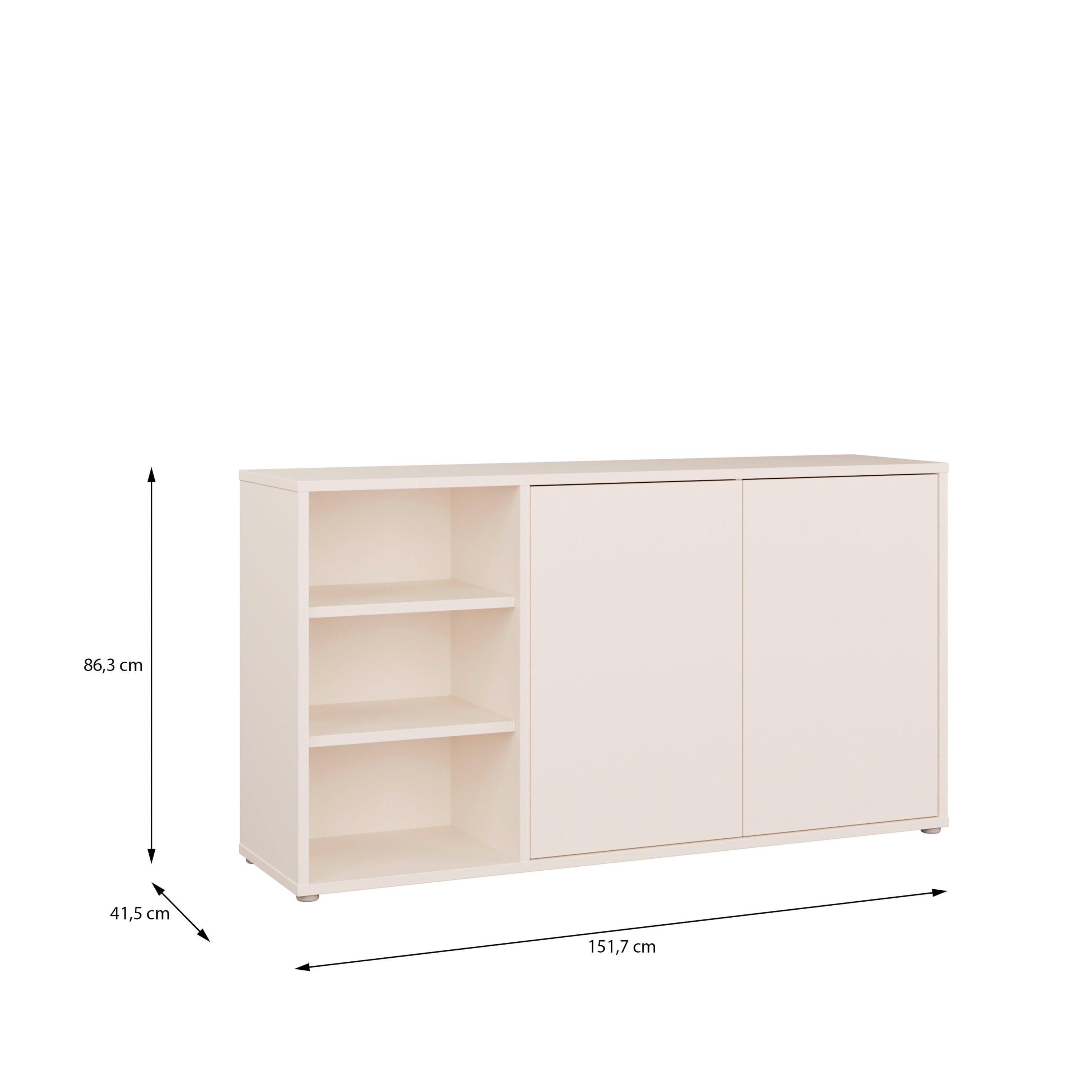 Alice Springs Sideboard with Open Shelving & Push-to-Open Doors in Sand - image 7