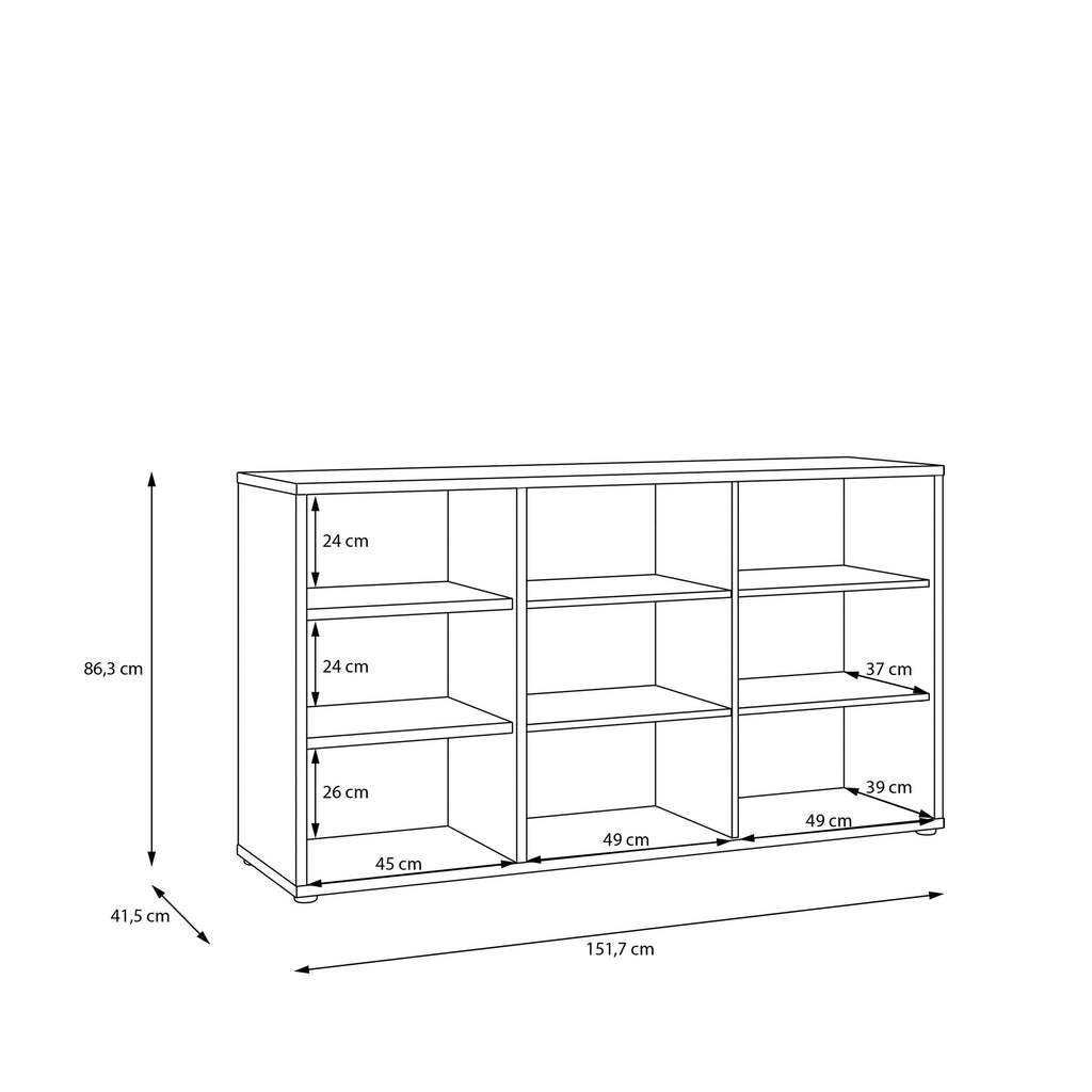 Alice Springs Sideboard with Open Shelving & Push-to-Open Doors in Sand - image 8