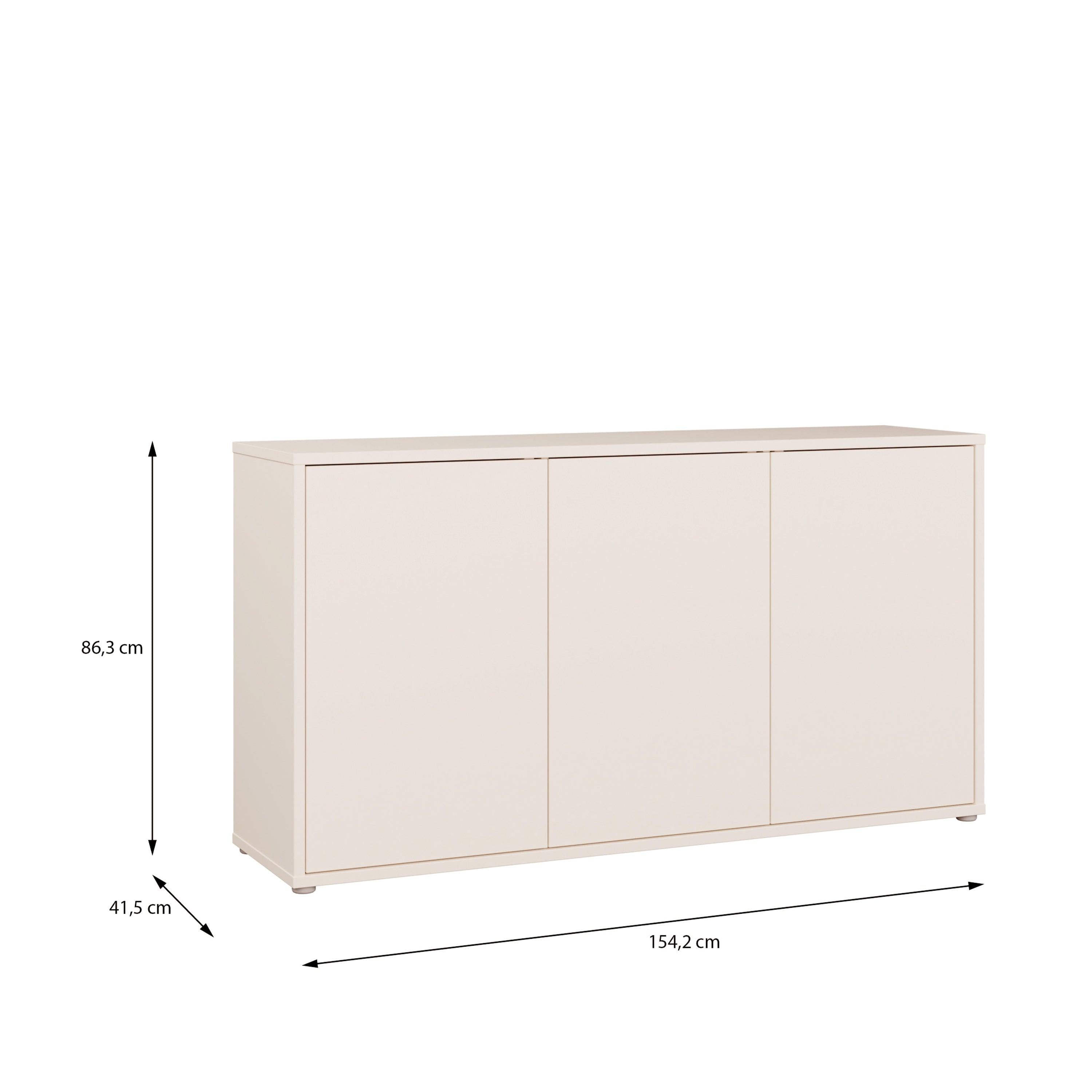 Alice Springs 3 Door Sideboard with Push-to-Open Doors and Drawer in Sand - image 7