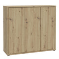 Alice Springs Shoe Cabinet with 3 Doors Push-to-Open in Artisan Oak