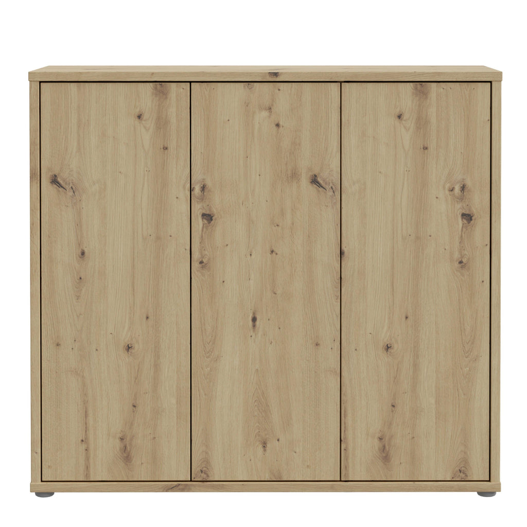 Alice Springs Shoe Cabinet with 3 Doors Push-to-Open in Artisan Oak - image 2