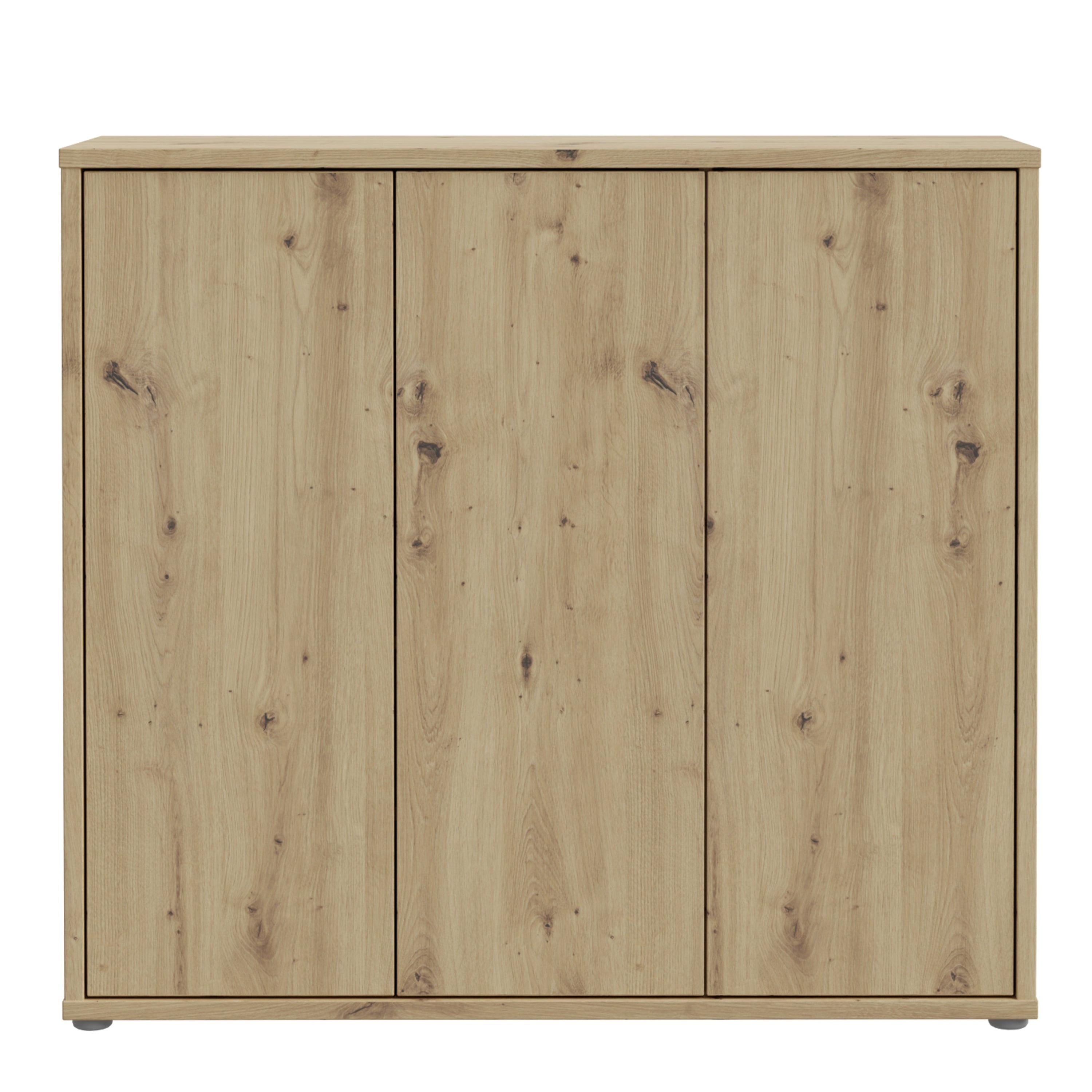 Alice Springs Shoe Cabinet with 3 Doors Push-to-Open in Artisan Oak - image 2