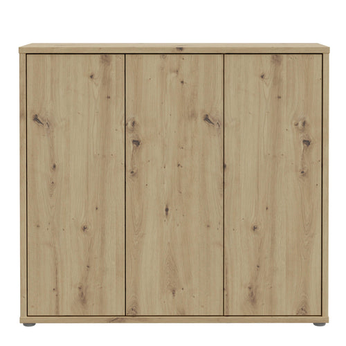 Alice Springs Shoe Cabinet with 3 Doors Push-to-Open in Artisan Oak - image 2
