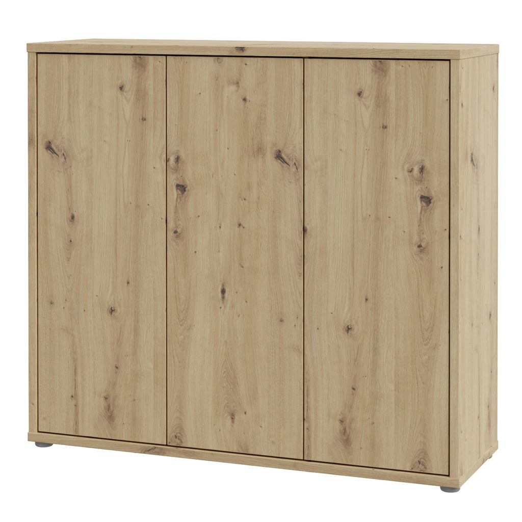 Alice Springs Shoe Cabinet with 3 Doors Push-to-Open in Artisan Oak - image 3