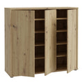 Alice Springs Shoe Cabinet with 3 Doors Push-to-Open in Artisan Oak - image 4