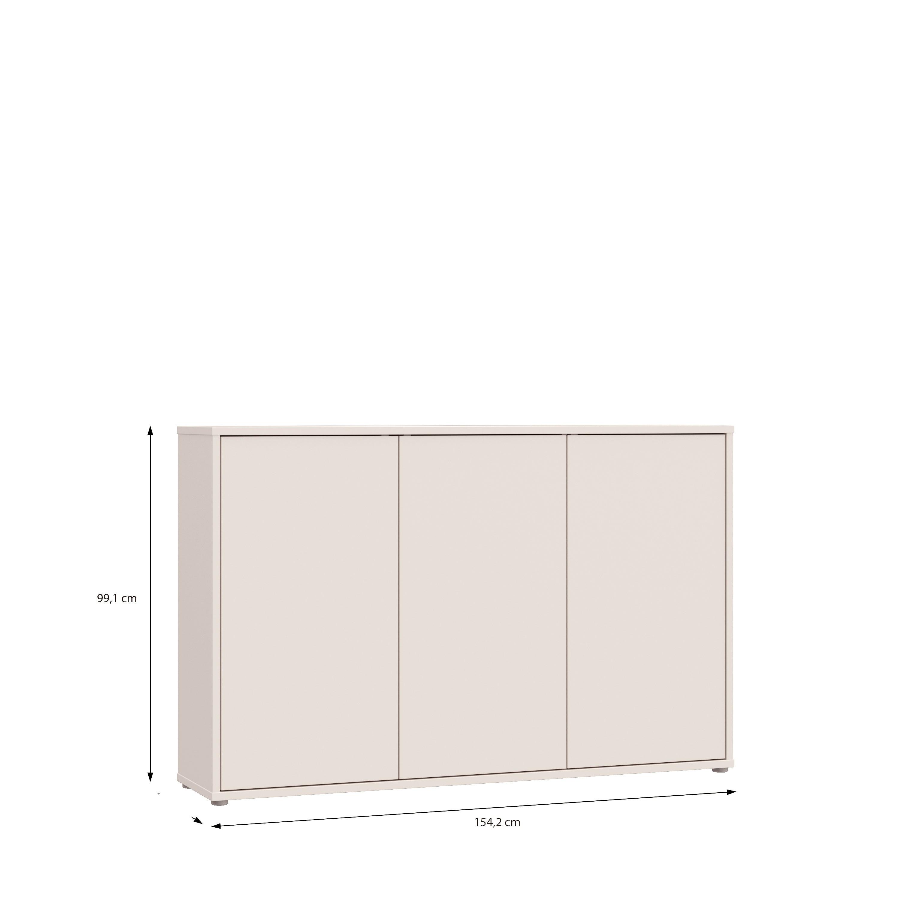 Alice Springs 3 Door Sideboard with Push-to-Open Doors in Sand - image 7