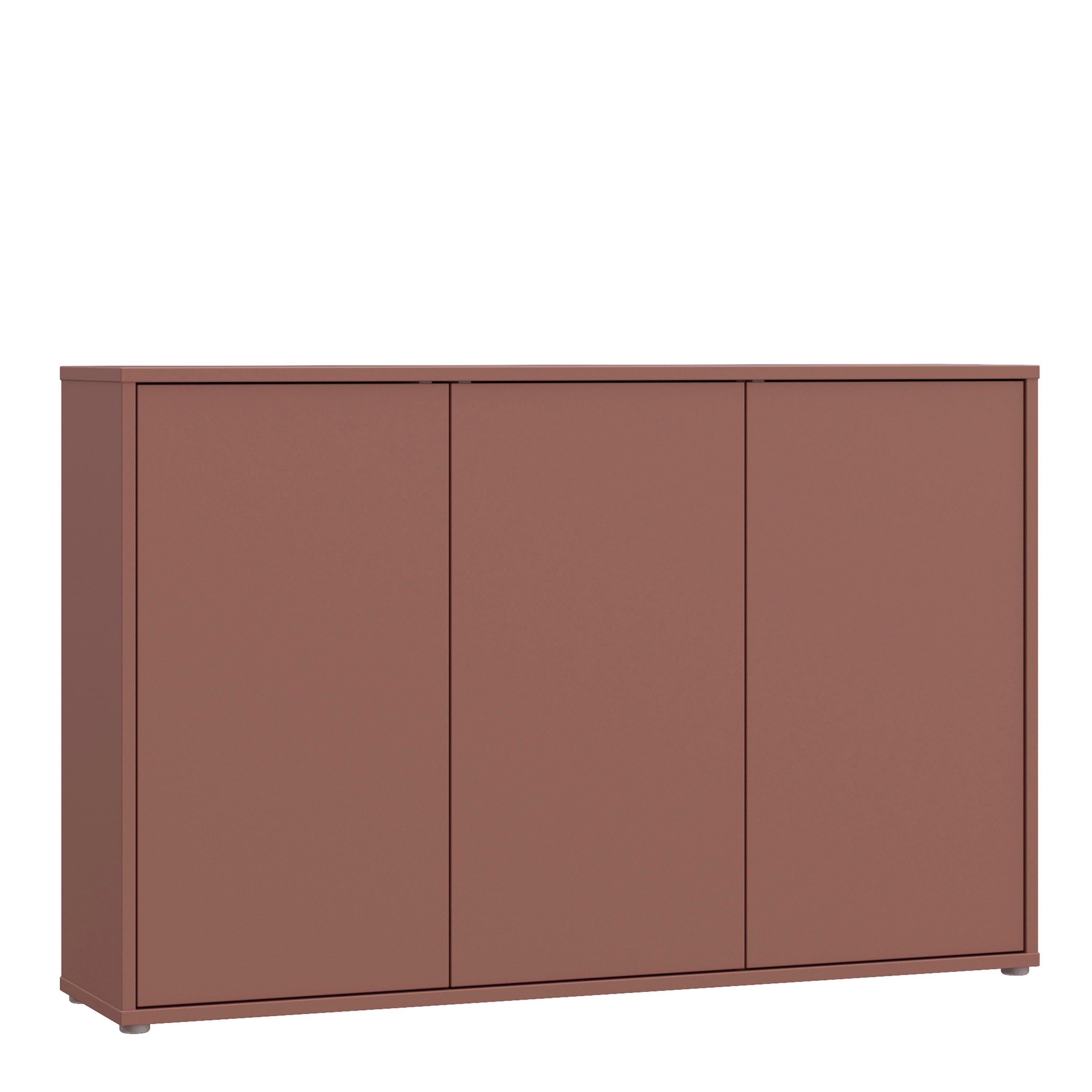 Alice Springs 3 Door Sideboard with Push-to-Open Doors in Terracotta